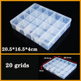 HULIANFU Plastic box Container Screw Holder Case Practical Compartment Jewelry Earring Display case plastic Organizer beads storage boxes