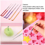 HULIANFU KAOBUY 35PCS 4 Types Needle Felting Kit Felting Needles Wool Felt Pocked Needles Set Colourful Felting Needle Tools