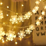 HULIANFU Snowflake LED Light Christmas Decor For Home Hanging Garland Christmas Ornaments Xmas Tree Decor Noel Navidad  New Year