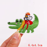 HULIANFU Mushroom Applique Embroidered Patches On Kids Clothes DIY Iron On Patches Cartoon Patches For Clothing Stickers Animal Badges