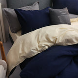 HULIANFU Nordic Double Color Bedding Set Single Queen King Duver Cover Set 240x220 Bed Sheet Bed Linen Pillowcase Gray Pink Quilt Covers