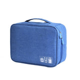 HULIANFU Portable Cable Digital Storage Bags Organizer USB Gadgets Wires Charger Power Battery Zipper Cosmetic Bag Case Accessories Item