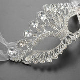 HULIANFU Luxury Diamond Rhinestone Party Mask Masquerade Party Decoration Crown Alloy Mask For Women Party Decor Accessories party Gift