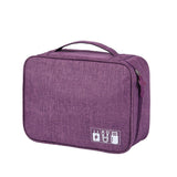 HULIANFU Portable Cable Digital Storage Bags Organizer USB Gadgets Wires Charger Power Battery Zipper Cosmetic Bag Case Accessories Item