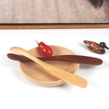 HULIANFU Thick Handle Wooden Butter Knife Marmalade Knife Japan Style Dinner Knives Tabeware With Thick Handle High Quality Knife Style