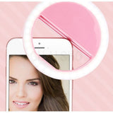 HULIANFU Selfie Ring Light for Mobile Phone Video Light Lighting Camera Portable Dry Battery Dimmable Light Makeup Mini Round Fill Light