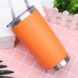 HULIANFU Thermal Mug Beer Cup Tumbler Stainless Steel Double Wall Vacuum Insulated Coffee Tea Mug Wide Mouth Water Bottle Drinkware