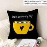 HULIANFU New Style Geometric Yellow Pillowcase Decorative Cushion For Sofa DIY Printed Pillow Chair Car Cushion Christmas Home Decoration