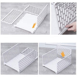 HULIANFU Stackable Wardrobe Drawer Cabinet Organizer Drawer Clothes Closet Storage Box Shelves Plastic Layered Partitions Storage Rack