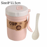 HULIANFU Kitchen 900ml Microwave Lunch Box Wheat Straw Dinnerware Food Storage Container Children Kids School Office Portable Bento Box