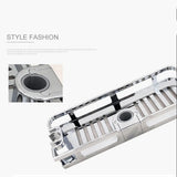 HULIANFU Multifunction Home Decor Organizer Bathroom Lifting Rod Removable Stand No Drilling Soap Holder Shower Shelf Storage Rack Tray