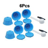 HULIANFU Reusable Coffee Capsule Filter Cup for Nescafe Dolce Gusto Refillable Caps Spoon Brush Filter Baskets Pod Soft Taste Sweet