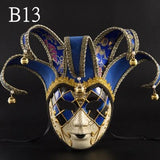 HULIANFU Newly High-end Venetian Masquerade Mask Mask Europe and The United States Halloween Clown Mask Show Supplies