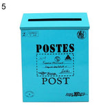 HULIANFU Retro Metal Mailboxes Wall Mounted Mail Box Mailbox Bucket Newspaper Letter Box Post Garden Decoration Garden Supplies
