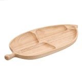 HULIANFU Whole Wood Wood Irregular Oval Solid Wood Pan Plate Fruit Dishes Saucer Tea Tray Dessert Dinner Plate Tableware Set