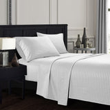 HULIANFU Simple Queen King Size Bed Sheet Sets Stripe Bedding Sets Luxury Bed Linens Bed Sheets And Pillowcase For Single Double Bed