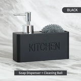 HULIANFU Modern kitchen accessories Soap Dispenser Set Liquid hand soap dispenser pump bottle brushes Holds and Stores Sponges Scrubbers