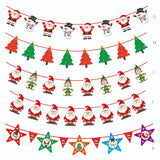 HULIANFU Wooden Christmas Door Wreath Oranments Wall Xmas Dec Merry Christmas Decor For Home  Happy New Year Naviidad Door Wreath