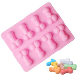 HULIANFU Sexy Penis Cake Mold For Soap, Birthday Fondant Cake, Chocolates, Ice and Soap 8 Penis Shape Cake Mold dick Ice Cream Creative