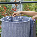 HULIANFU Stainless Steel Round Spiral Quilt Sheets Hanger Blanket Hanger Save Space Rotating Drying Rack Outdoor Home Balcony Hanger