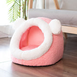 HULIANFU Warm Cozy Pet Bed Dog &amp; Cat Beds House Winter Sleeping Bag Portable Indoor Nest Puppies Tent with Removable Cushion Collapsible