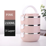HULIANFU Multi-Layer Stainless Steel  Lunch Box Food Portable Thermal  Lunchbox Picnic Office Kids  Workers School Japanese Bento