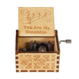 HULIANFU  Wooden Hand Crank Music Box Magic School Game Jurassic Park Godfather Children  Holiday Gift Christmas New Year Gift