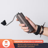 HULIANFU Timemore upgrade Chestnut  C2 High quality Aluminum Manual Coffee grinder Stainless steel Burr grinder  Mini Coffee milling