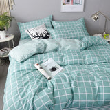 HULIANFU Nordic Style Pink Heart Bedding Set Cover Cute Bed Linens Duvet Cover Sheets and Pillowcases Queen King Size Home Textile Sets