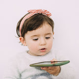 HULIANFU 3pcs Cotton Elastic Knot Headbands for Women Baby Girls Bow headband Baby Shower baptism Colorful Face Wash Hair accessories