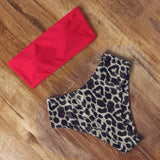 Sexy Animal Printed Bathing Suit Female Push Up Bikini High Waisted Swimsuit Bandage Bikinis Bandeau Swimwear Women Biquini