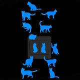 HULIANFU Light Switch Sticker Luminous Wall Stickers Cartoon Glow in the Dark Sticker Decal for Kids Room Decoration Home Decor Cat Fairy