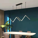 HULIANFU Nordic Pendant Light Art Line Led Haning Lamp Geometric Chandelier Indoor Lights For Restaurant Bar Front Desk Office Decoration