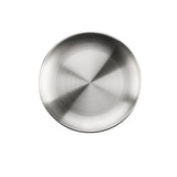 HULIANFU Stainless steel Dinner Plates Restaurant Gold Serving Tray Round Dessert Cake Snack Dishes Silver Storage Plate Korean Cutlery