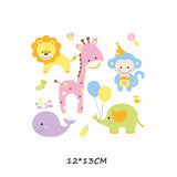 HULIANFU Iron on Cute Animal Patches Set for Clothing DIY T-shirt Applique Vinyl Unicorn Heat Transfer Clothes Stickers Thermal Press T