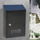HULIANFU Rust-proof Mailbox Wall Mount Post Lockable Mail Box Office Drop Box Case