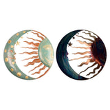 HULIANFU Sun Moon Wall Decoration Waterproof Durable Metal Home Pendant For Decorating House Yard And Elk For Garden