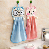 HULIANFU New Arrival Cute Cartoon Thickened Towel Kitchen Hanging Water Towel Kitchen Dining Home Tool