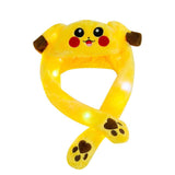 HULIANFU Lovely Luminous/no light Plush Rabbit Hat Funny Play Toy Up Down Moving Bunny Ears Toy Hat Girlfriend Children Gifts