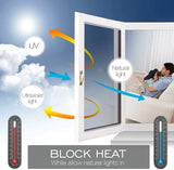 HULIANFU Multi-size One Way Mirror Window Film Privacy Sun Blocking Glass Sticker Heat Control Reflective Film Self Adhesive Window Tint