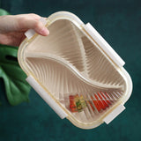HULIANFU TUUTH Microwave Lunch Box Wheat Straw Bento Box 750ML BPA Free Food Storage Container with Soup Cup