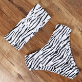 Sexy Animal Printed Bathing Suit Female Push Up Bikini High Waisted Swimsuit Bandage Bikinis Bandeau Swimwear Women Biquini