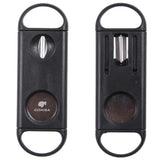 HULIANFU NEW Cigar Cutter Sharp Stainless Steel Cigar Guillotine Black Pocket V-Cut Cigar Accessories Scissors Drop Shipping