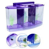 HULIANFU Multifunctional Acrylic Split Fish Tank Breed Box with LED Light Imitation Plant Fish Tank Acrylic Non-toxic Aquariums