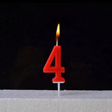 HULIANFU Number Candles Red Number 0-9 &amp; Question Mark Birthday Anniversary Smokeless Candles Cake Topper Decoration Party Supplies
