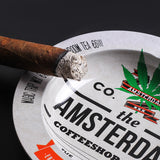 HULIANFU Metal Tobacco Herb Rolling Tray Cigarette Paper Rolling Tray Plate Cigar Cigarette Ashtray Discs for Smoke Cigarette Ash Trays