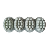 HULIANFU New 4 Cavity 3D Handmade Silicone Soap Molds Massage Therapy Bar Making Mould Tools DIY Oval Shape Soaps Resin Crafts