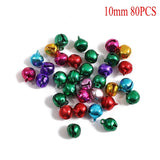 HULIANFU 2023 Christmas Decoration Bells Iron Loose Beads Small for Festival Party Decoration Christmas Tree Decoration DIY Crafts Accessories