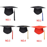 HULIANFU NEW High Quality Adult Bachelor Graduation Caps With Tassels University Bachelors Master Doctor Academic Hat Mortar Board
