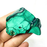 HULIANFU Natural Rock Zambian Malachite Rough Stone Specimen Home Spirit Decoration Life Crystal Gift Anti-decay and Negative Energy